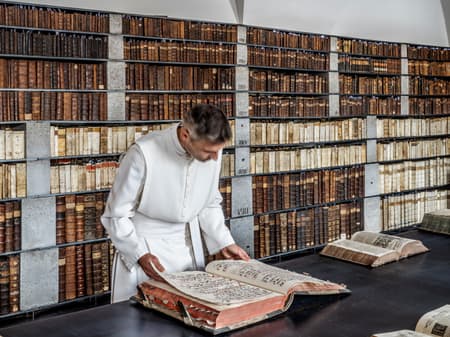 Library in the Monastery in Želiv