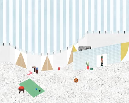 Oasis under a Building