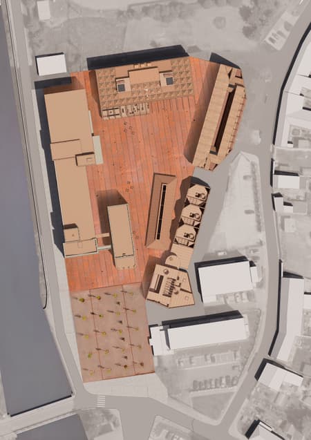 GAMPA and Sféra with Public Spaces of Automatic Mills in Pardubice